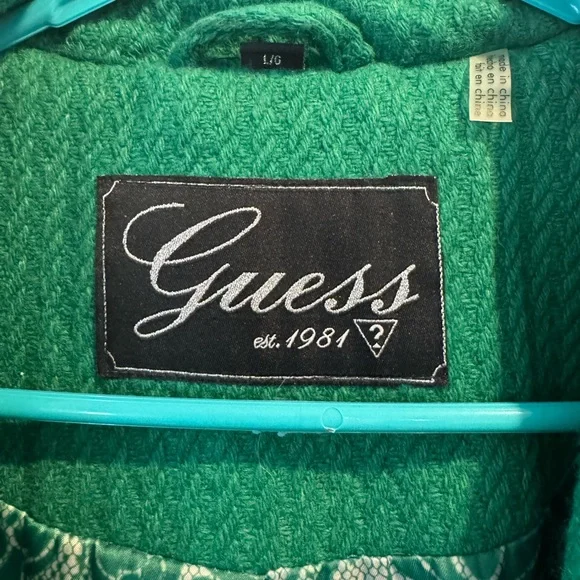 Guess Green Jacket/Coat Double Breasted - Picture 11 of 14